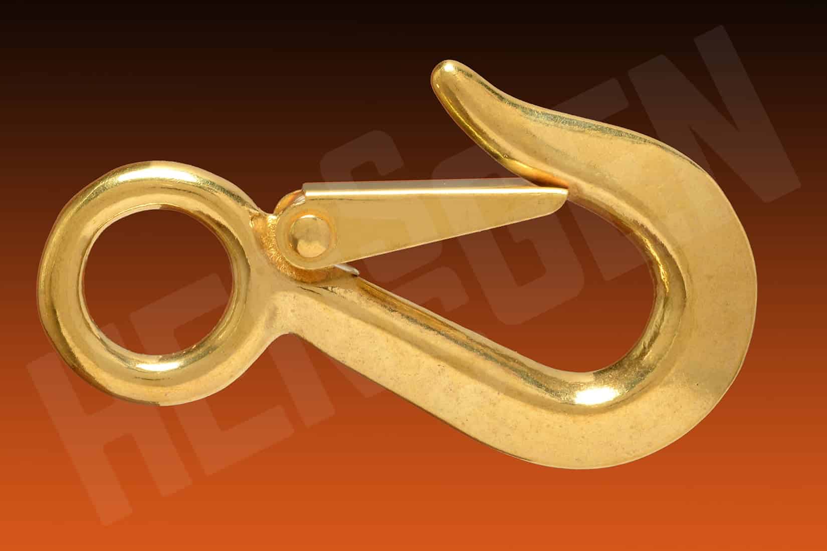 Brass Hook Round Eye - Henssgen Hardware