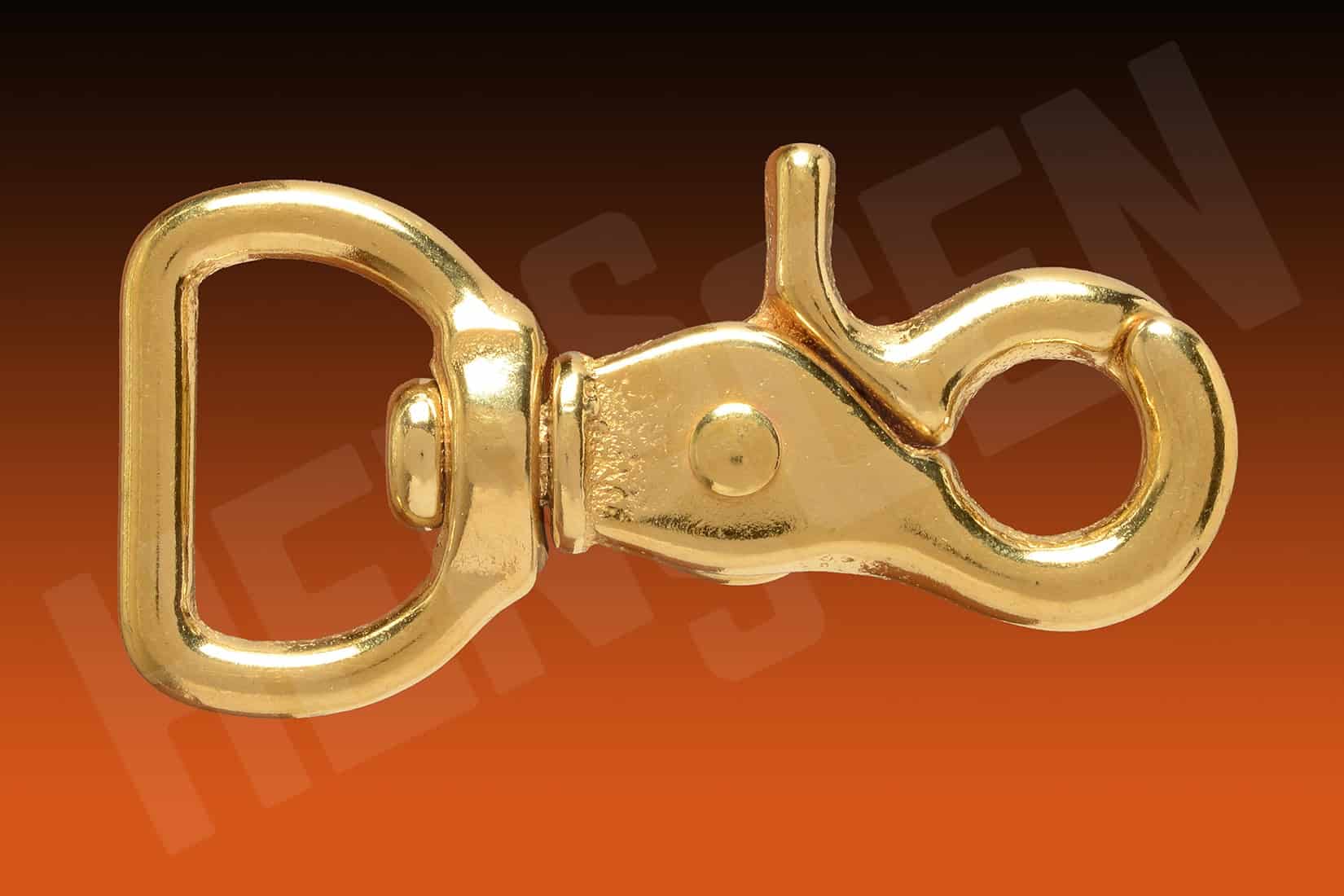 Dustbowl Hardware Solid Brass Swivel Snap Hook – 3 1/4 Inch – 5/8″ Eye – Marine Grade Wide Mouth – SWL 80